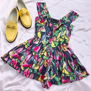 Vanessa Mooney THE ELISABETH ROMPER DRESS - PINK CALLA LILY Small NWT